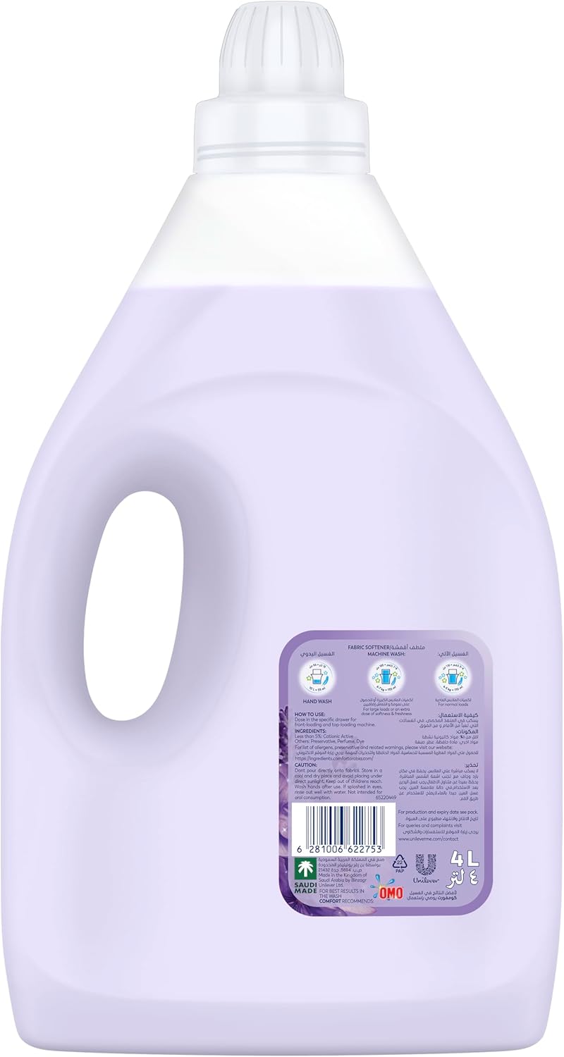 COMFORT Fabric Softener, Lavender Blossom, 4L - Long Lasting Freshness & Soft Clothes - Image 3